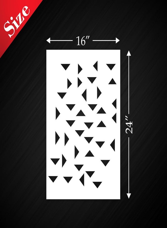 StenCart Triangle Shape Pack of 2 Reusable Wall Stencil Design Stencil for Wall Painting Home Wall Decoration(16 inch x 24 inch)-Combo Pack of 2 - Image 2
